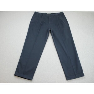 Brooks Brothers Pants Mens 40 x 30 Navy Blue Cotton Chino Elliott Pleated